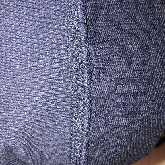 IActive PL Navy White Tripe Detail Snap Closure Mock Neck Athletic Jacket - Picture 9 of 14